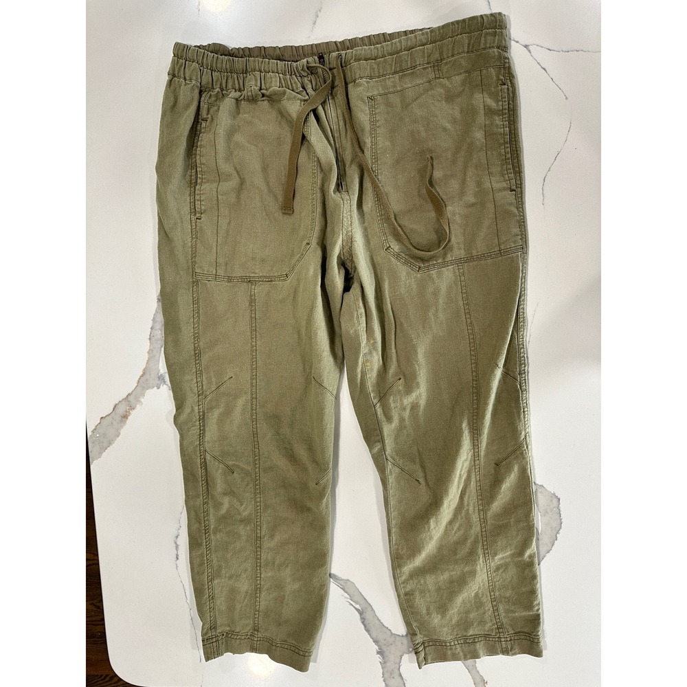 Free People Olive Green Drawstring Pants